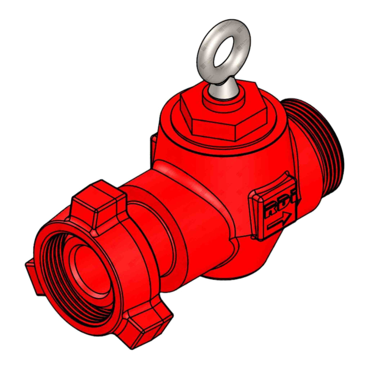 Check Valve, Swing, TE, 3" 1502 MxF, 15000 psi, STD Service, Reverse Flow