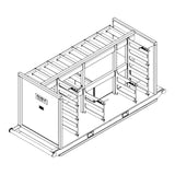 Skid - Pipe Rack - 3 In Fig 1502/602 - Modified SKIDP-001 w/ Upper Fitting Rack