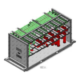 Pipe Sloop Skid For 4In Fig 602 & 2In Fig 1502 15,000 Lbs Max Gross Capacity